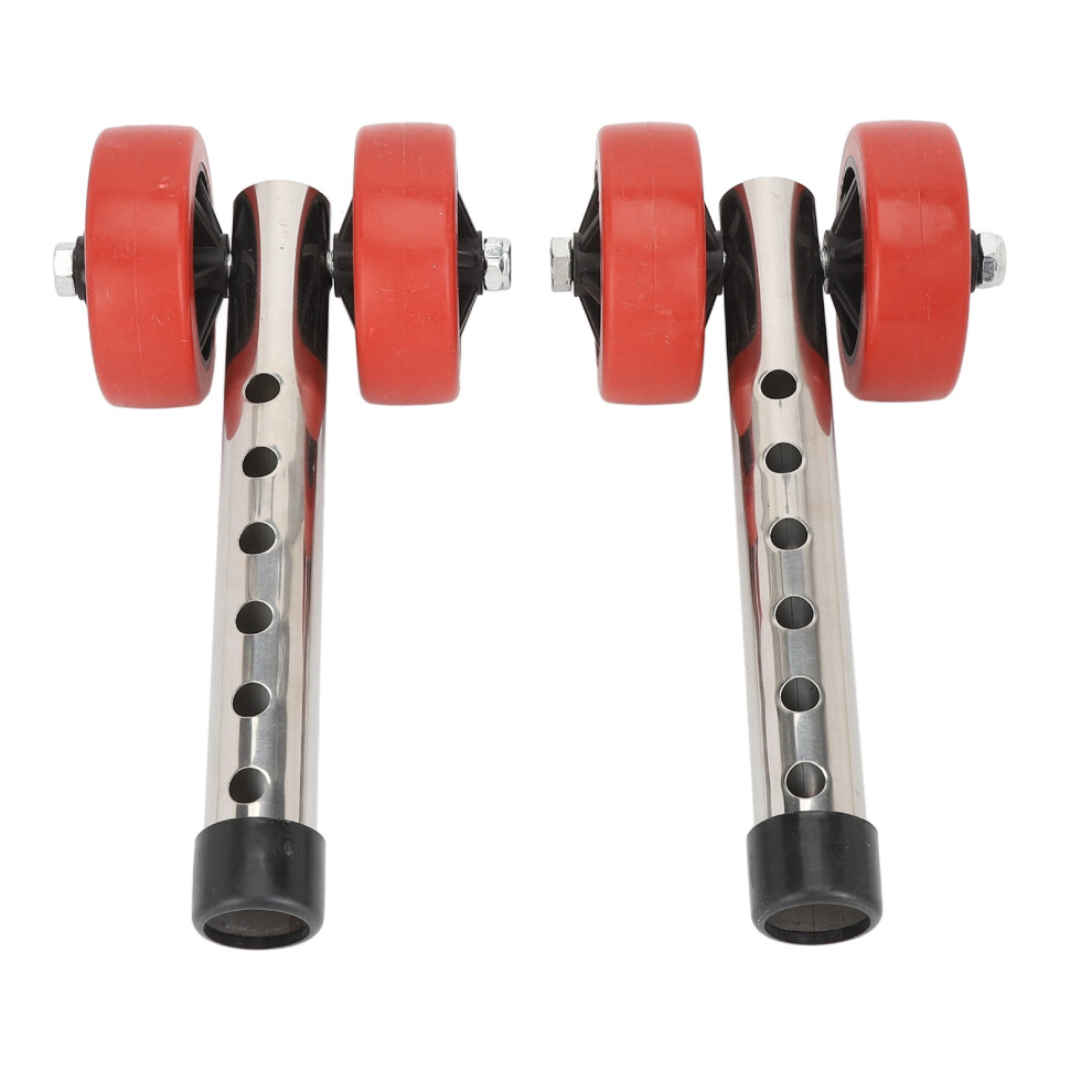 2 Pcs Walker Wheel Leg 6 Gear Height Adjustment Stainless Steel Plastic Rollator Replacement Wheels