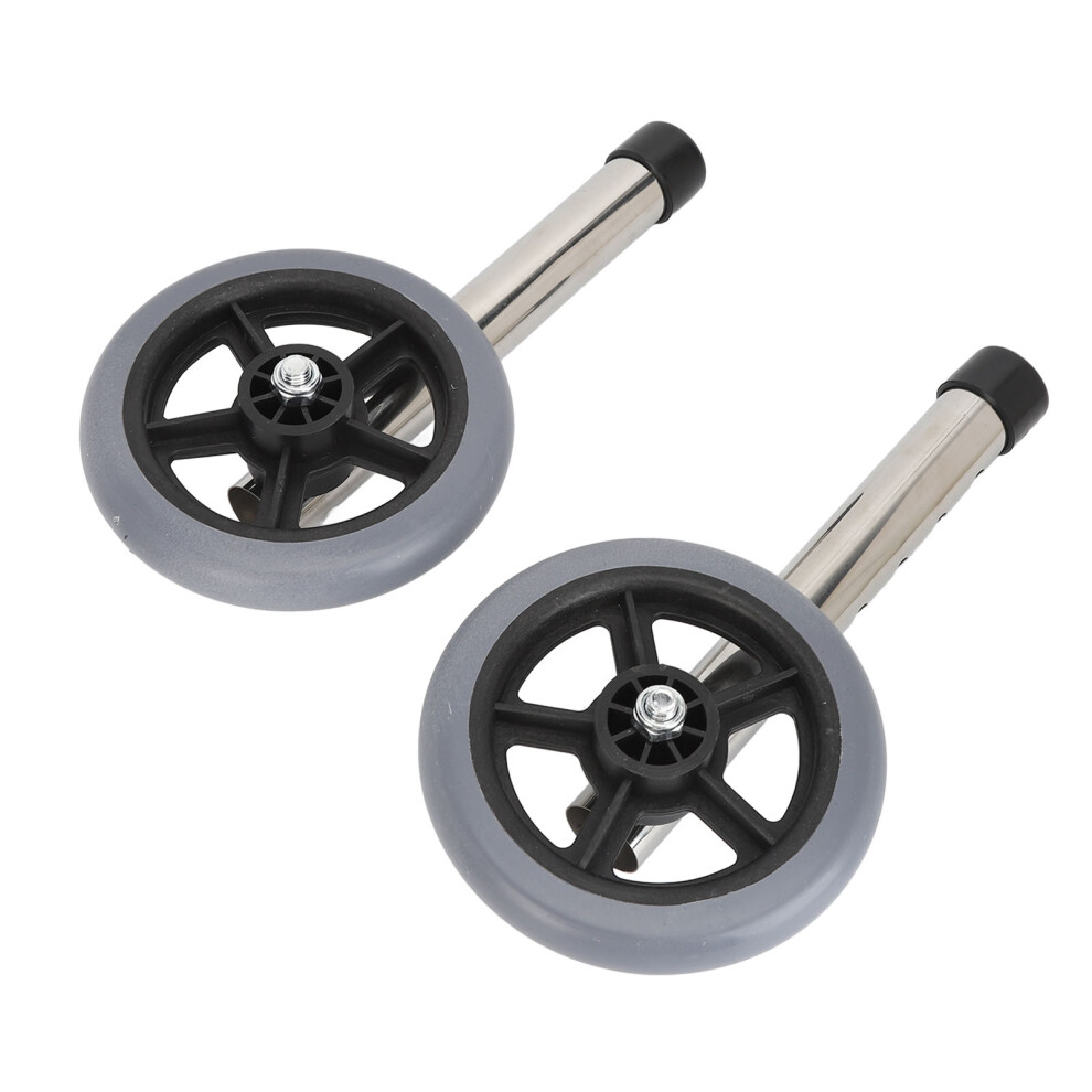 2pcs Walker Wheels Universal Walker Wheels Replacement 6 Adjustable Height Rollator Wheels Accessories for Seniors