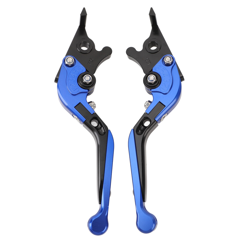 1 Pair Folding Clutch Lever Aluminum Alloy Adjustable Motorcycle Clutch Brake Handle Lever For Nmax 125 Nmax155 Blue 7641314211404
