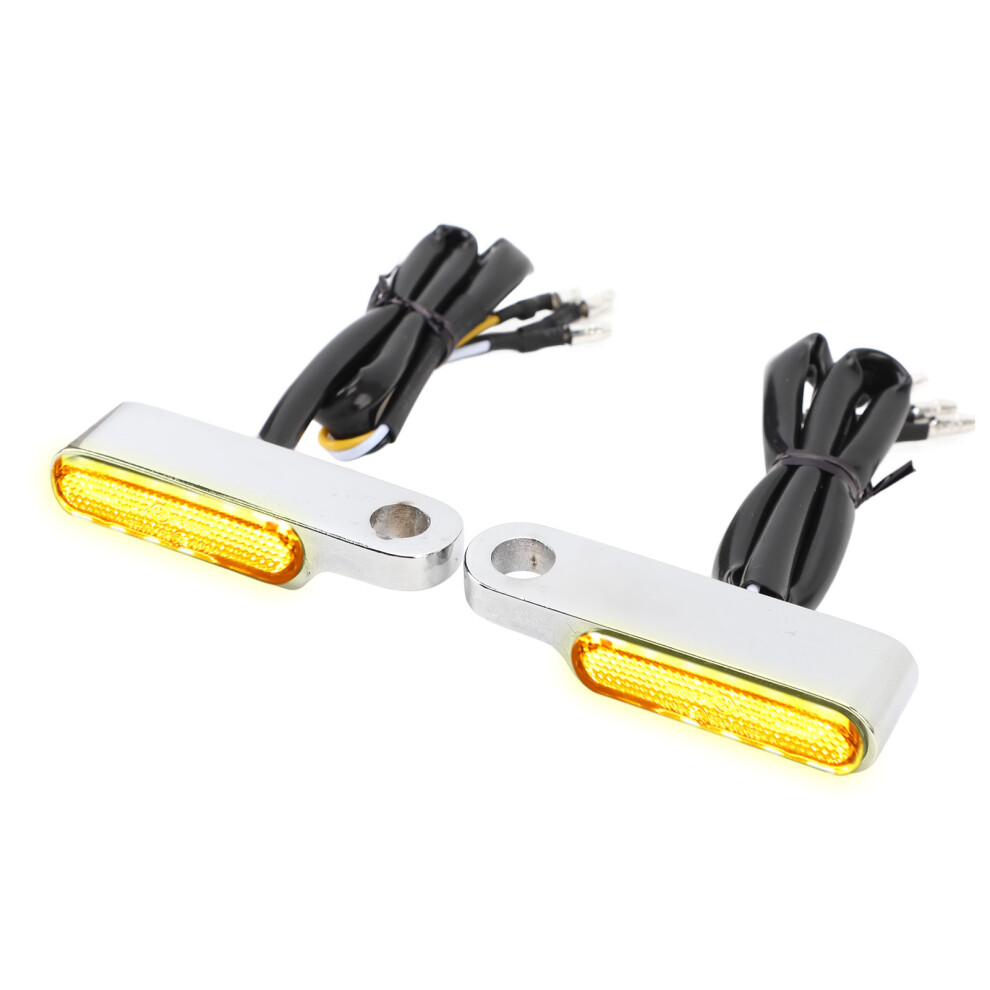 1 Pair Motorcycle Led Turn Signal Running Lights Retro Style Blinker Indicator Lamp For Cb1000r Shadow Xl700v Wing Dc12v Hous Silver 7691314213199