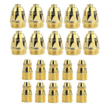 10 Sets/Lot P80 Air Plasma Consumables Cutting Machine Plasma Cutter Nozzle Hafnium Electrode 1.3mm