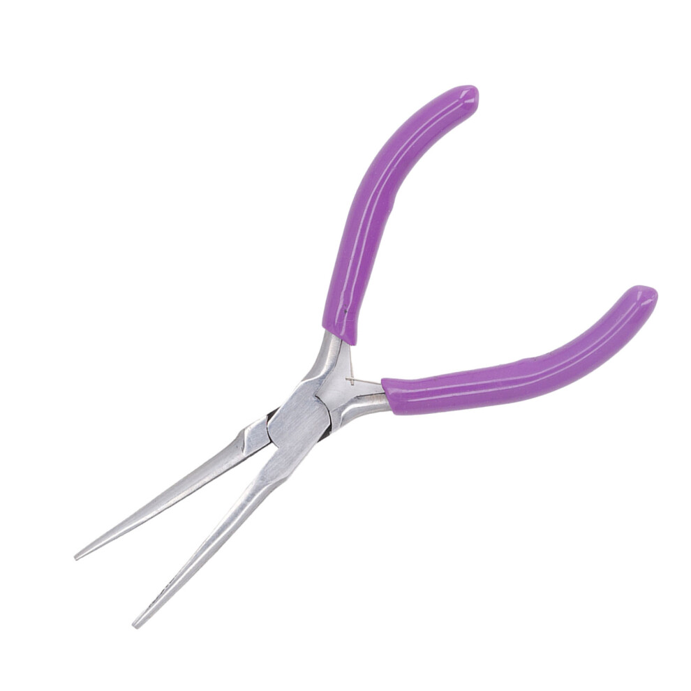 6In Needle Nose Pliers High Carbon Steel Body Mirror Surface Toothless Multifunctional Mini Jewelry Pliers 4001314216961