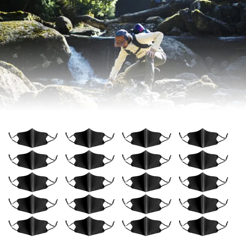 20Pcs Dust Masks Lightweight Adjustable Breathable Washable Reusable Face Mask Cover For Men Women Outdoor Sports Black 5061314216551