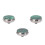 3 Stück Trompeten-Ventilkappe C309 grün Standardchrom 13