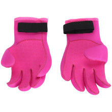 3mm Neoprensporthandschuhe Wassersport Anti-Rutsch Fünf Finger Rot M