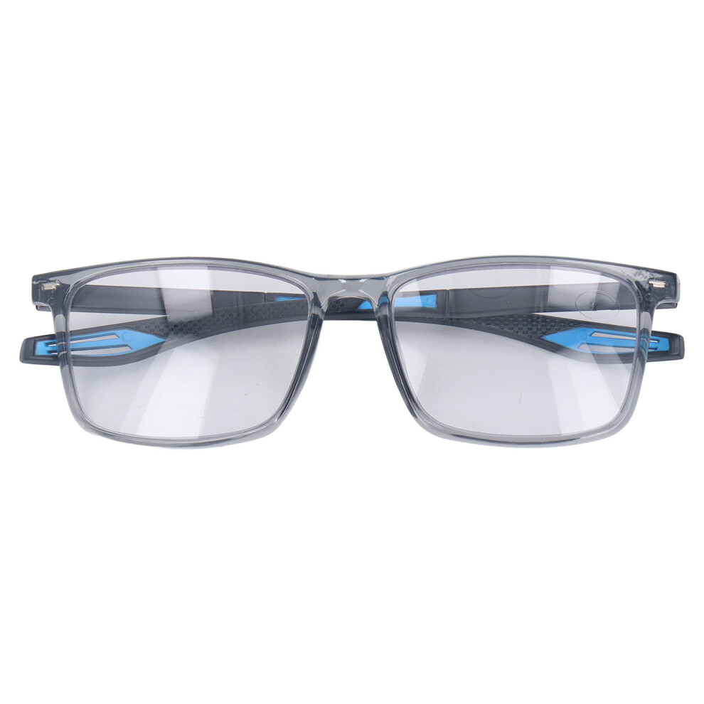 Presbyopia Glasses Multifocus Blocking Nearsighted And Farsighted Dual Use Reading Glasses +250 Frame Blue/Light/Grey