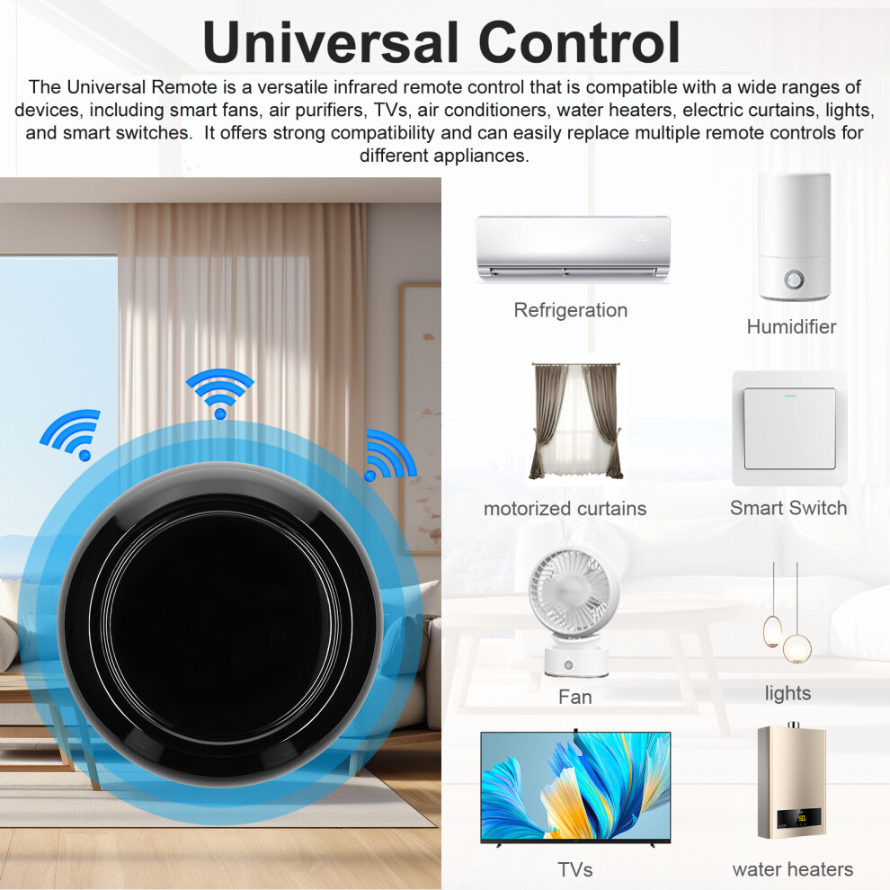 Tuya Wifi Ir Universal Remote Controller All-In-One Wireless Controller Infrared Controller Compatible With Alexa Assistant Voice Control 7891314226032