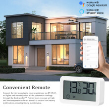 Tuya WiFi Digital Indoor Thermometer Hygrometer Home Accurate Temperature Humidity Gauge Monitor with Comfort Indicator / Switching Time