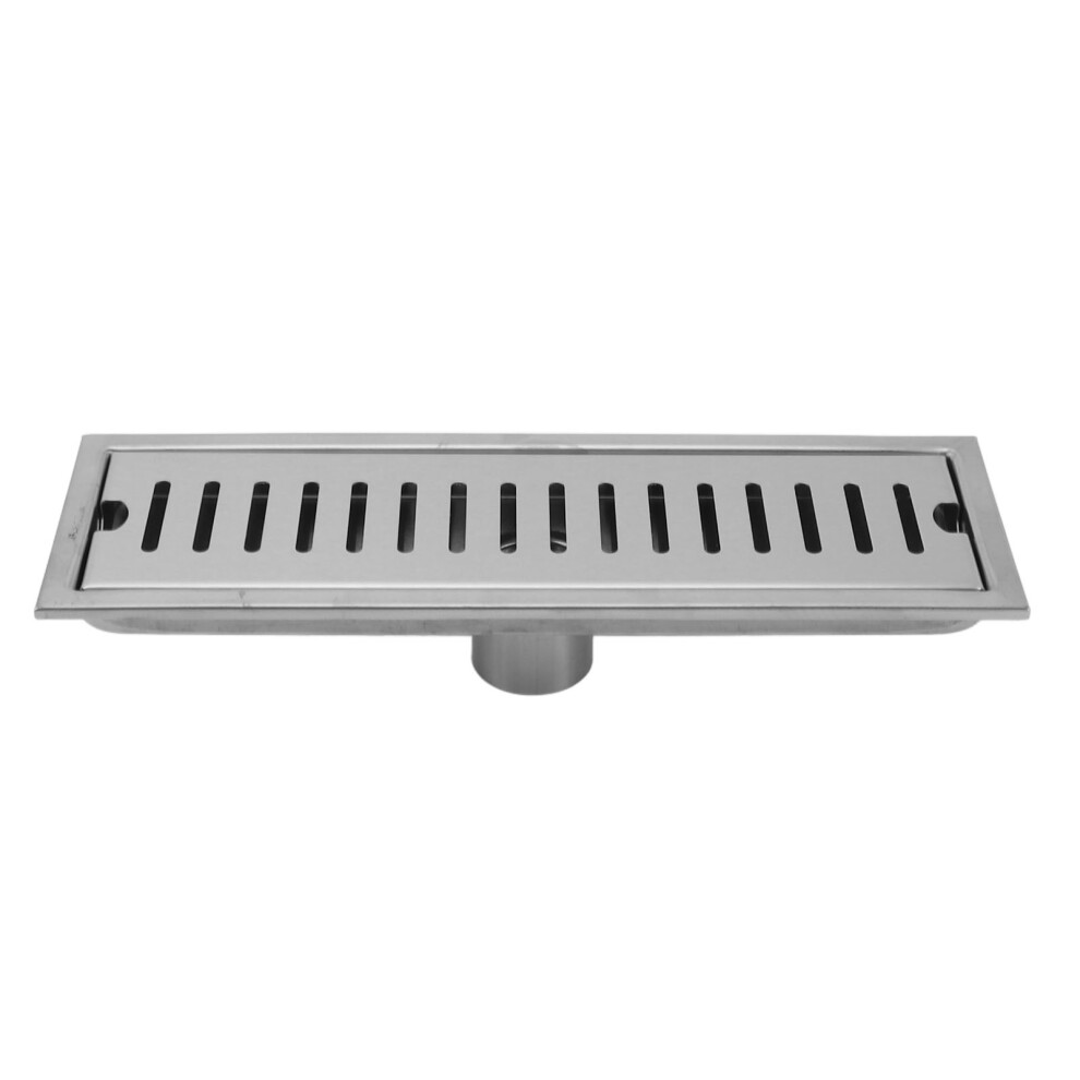 12 Inch Rectangular Linear Shower Drain 304 Stainless Steel Rustproof Shower Floor Drain Odor Proof Bathroom Floor Drain For Home Hotel 4971314228342
