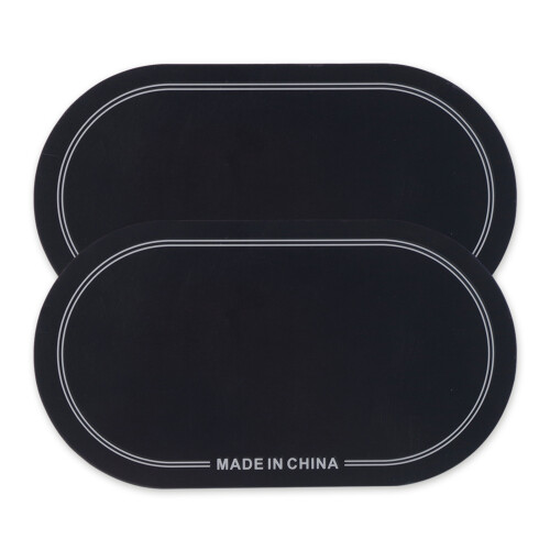 2er-Pack Doppelpedal Drumhead-Patch 18x10 cm schwarz 2