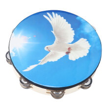 Sky Dove 10 Zoll Tamburin blau Doppelreihe