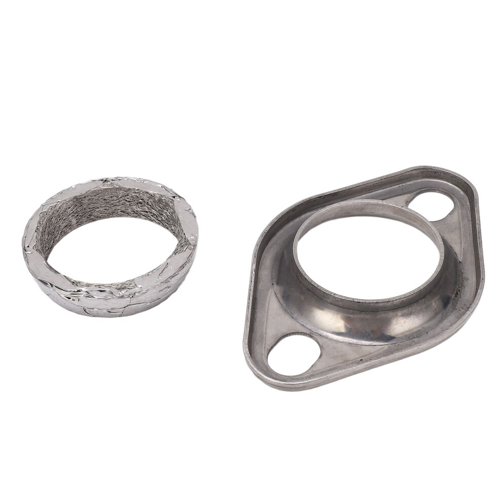 2Inch 2 Bolt Exhaust Header Collector Flange With Gasket Stainless Steel Oval Exhaust Pipe Flange Fitting 4191314236936
