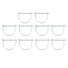 10Pcs Safety Coupler Pin with Anti Lost Chain 6 X 70mm Stainless Steel Shaft Locking Pin for ATV UTV Truck Trailer D Shaped Height: Approx.