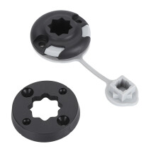 Kayak-Lichtstangenfuß aus Nylon Schwarz Ø65mm x35mm M6