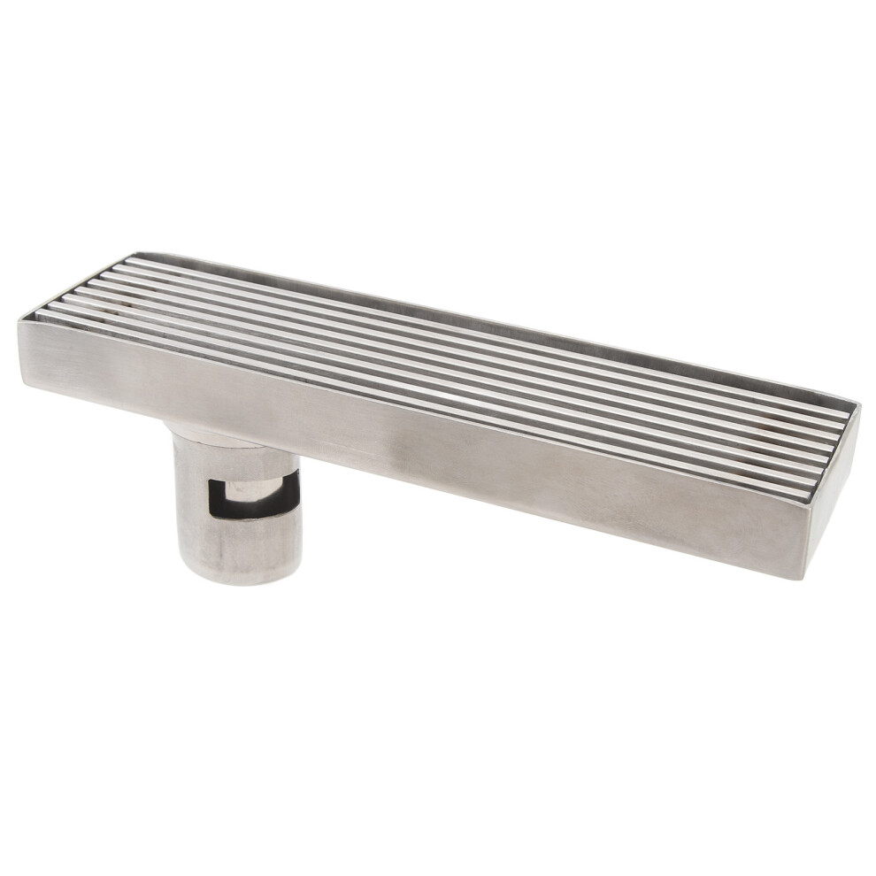 Linear Shower Drain With Grate 20Cm Length 5.5Cm Width Stainless Steel Rectangle Shower Floor Drain For 2.0In Pipe Bad Smell Prevention Sid 4921314244583