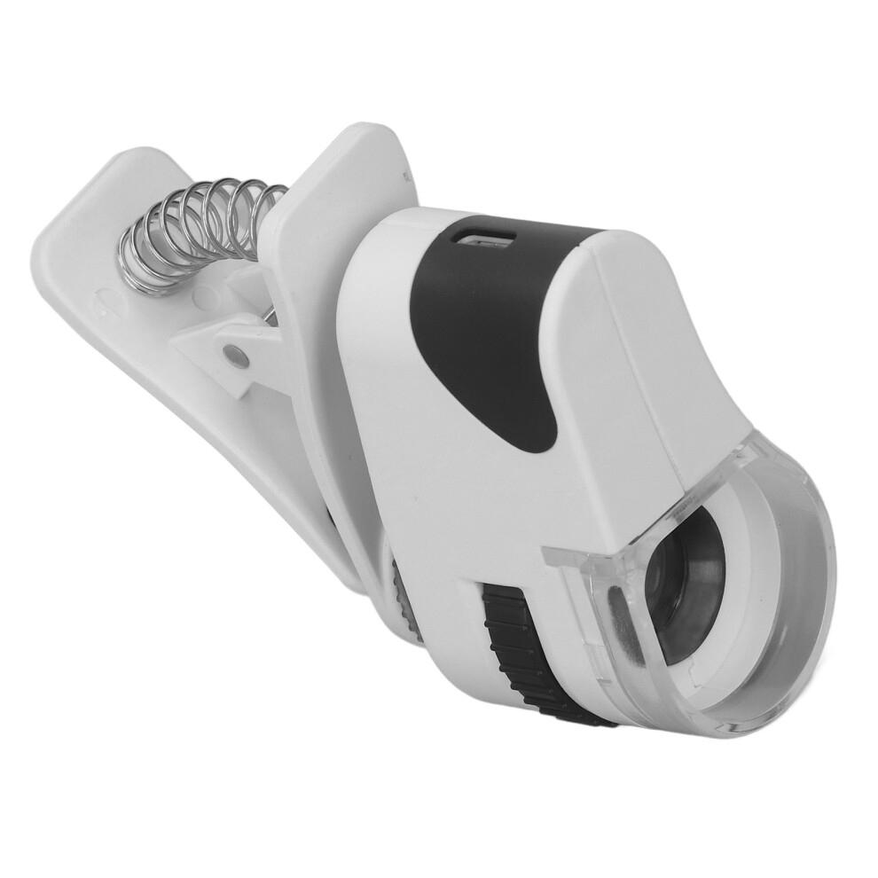 Cellphone Clip On Microscope 50X Magnification Adjustable Focus Usb Rechargeable Clip On Type Loupe With Led Banknote Detecting Light 5011314245563