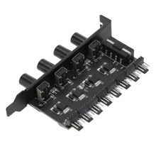 3PIN/4PIN 8-Kanal PCI-Lüfter-Hub 0-12V 72W
