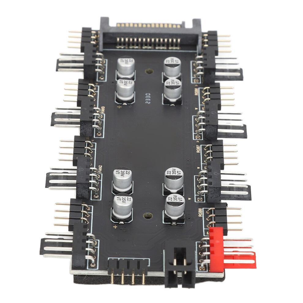 12V 4Pin Argb And Pwm Hub 8 Channel Pc Fan Pwm Hub Expand Motherboard Fan Argb Interfaces With For Sata Power Supply 8191314248201