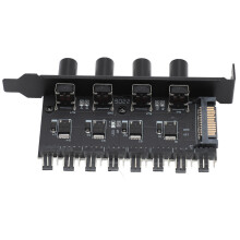 8-Kanal-Lüfter-Hub 0–12 V 4-Pin/3-Pin, 4 Drehknöpfe