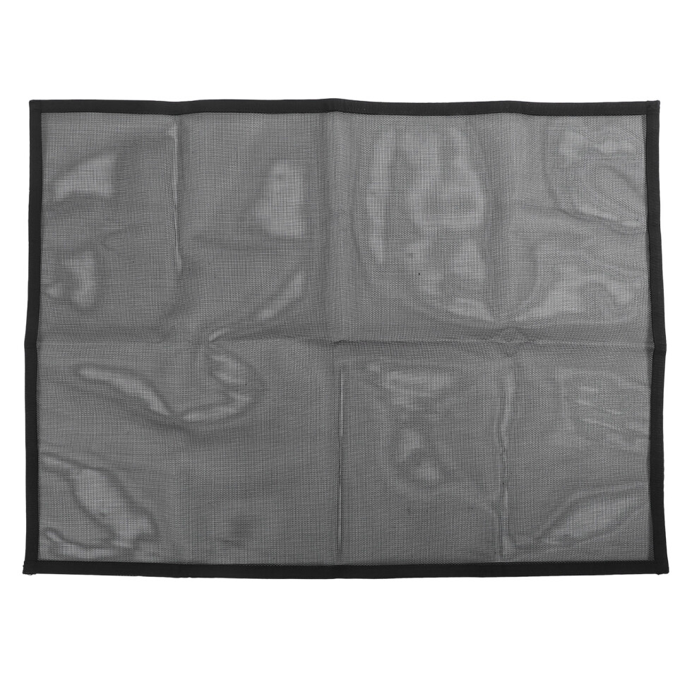 Fireplace Screen PVC Spark Guard Cover Safe Mesh Gate Dustproof Child Proof Barrier for Toddler Baby Pets Black 29x45inch