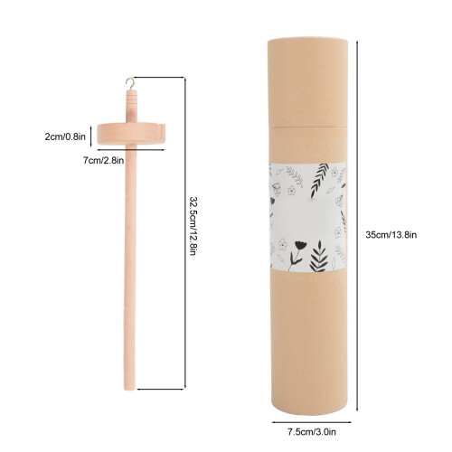 Drop-Spindel aus Buche, 32,5 cm, 1-Set-Kit 1