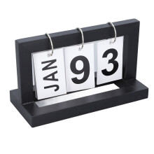Nordic Flip Tischkalender Schwarz 19,5x9x12 cm