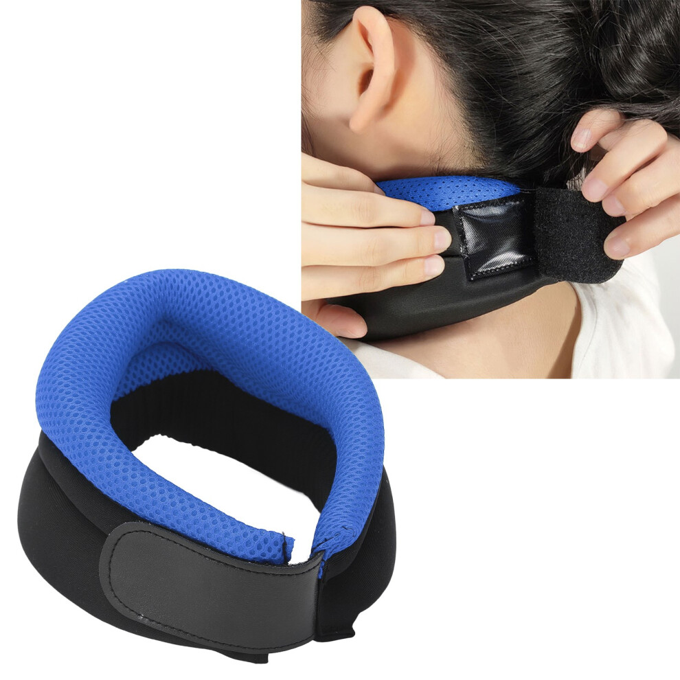 Neck Support Brace Breathable Sponge High Elasticity Prevent Forward Head Posture Cervical Collar for Office Study Blue