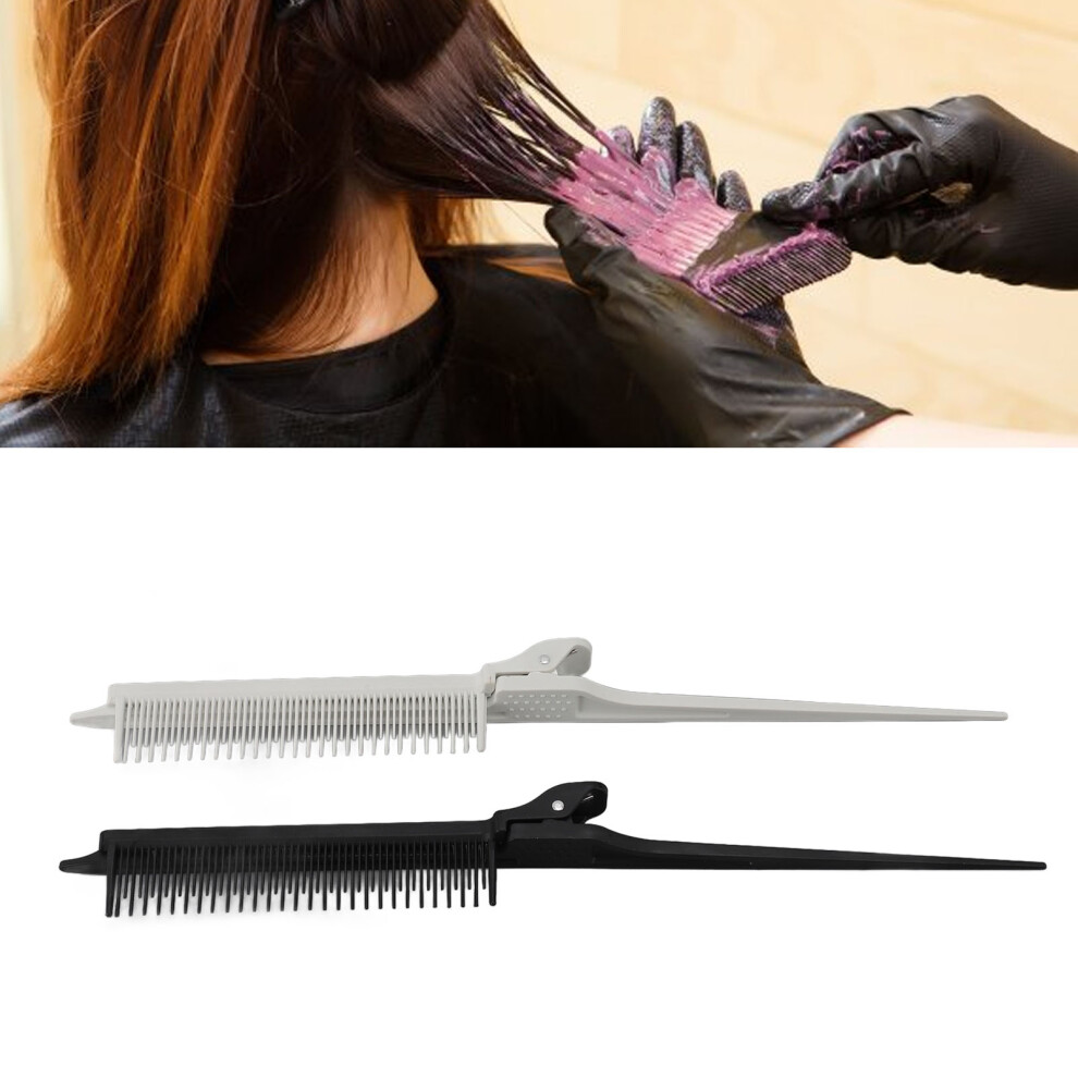 Unisex 2Pcs Highlight Clip Comb Multipurpose Hair Dyeing Section Rat Tail Comb Brush Styling Tools For Hairstylist Barber