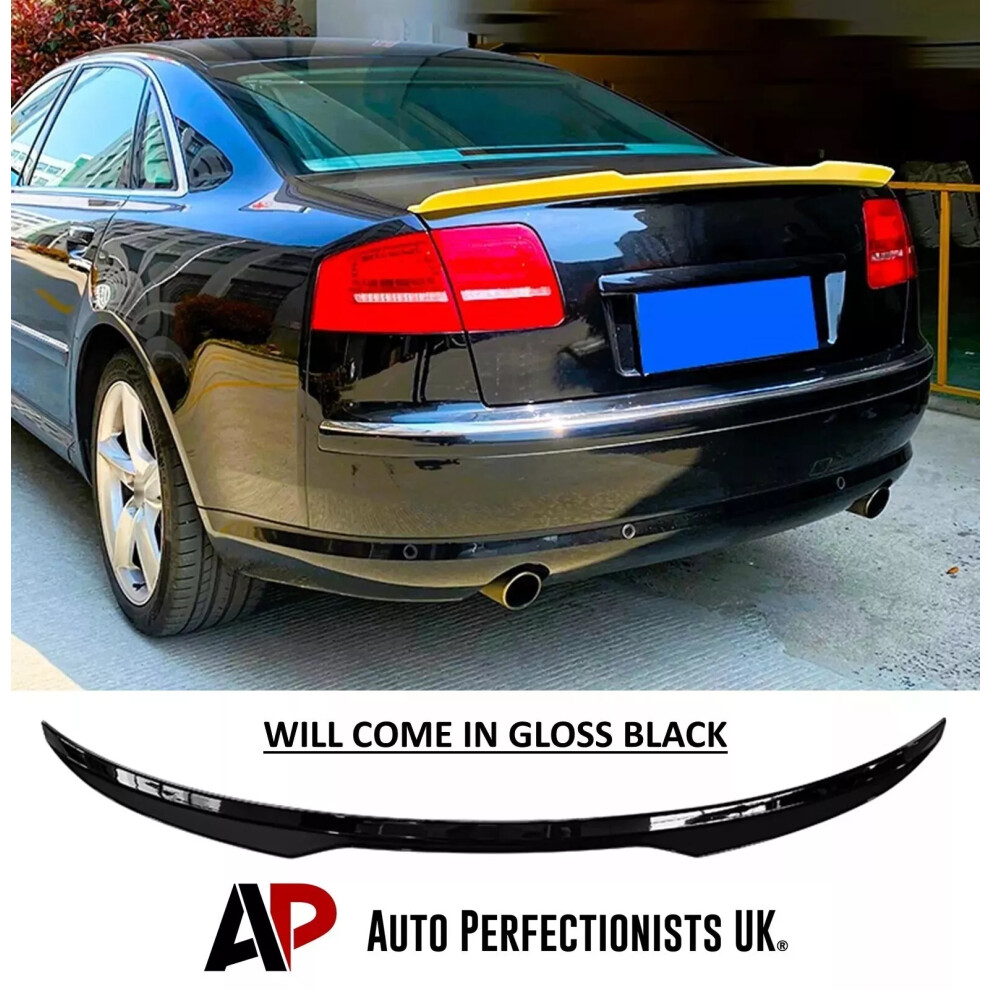For Audi A8 S8 D3 Gloss Rear Boot Spoiler Wing Body Kit 2003-2010 Black 5061072666971