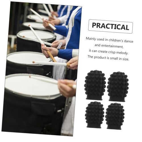 4 Stück Silikon-Drumstick-Dämpfer-Set - < 10 mm Köpfe 2