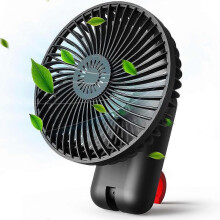 CONOPU Mini USB Fan with LED Light Rechargeable Desk Fan with Hook Aroma Diffuser 180 Rotation 3 Speeds Backup Power Bank Portable Handheld Fan -