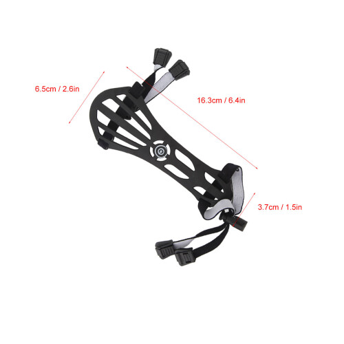 Archery Arm Guard Adjustable Ergonomic Lightweight PP Arm Protector for Recurve Compound Bow Black 1