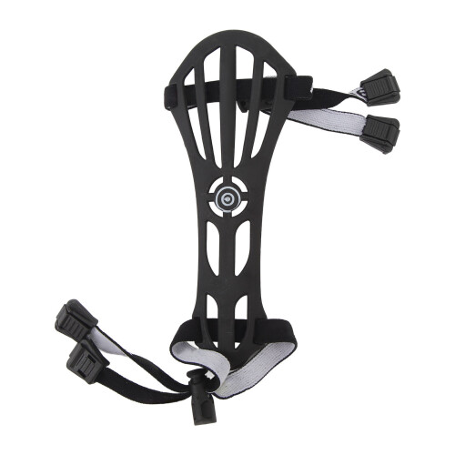 Archery Arm Guard Adjustable Ergonomic Lightweight PP Arm Protector for Recurve Compound Bow Black 2