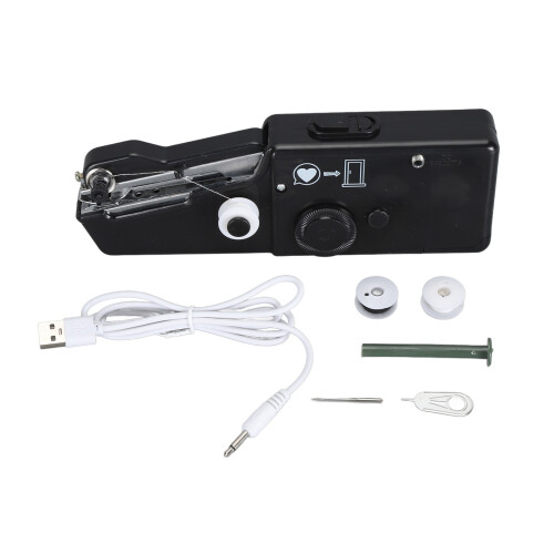 Handheld Electric Sewing Machine USB Battery Powered Portable Mini Electric Sewing Machine for Beginners DIY Craft Projects 2