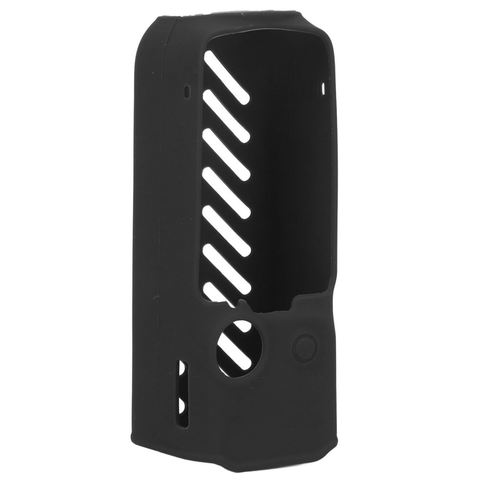 Silicone Case For Osmo Pocket 3 Action Camera Anti Scratch Non Slip Hollow Out Heat Dissipation Holes Protective Sleeve Cover Black 7611314263338
