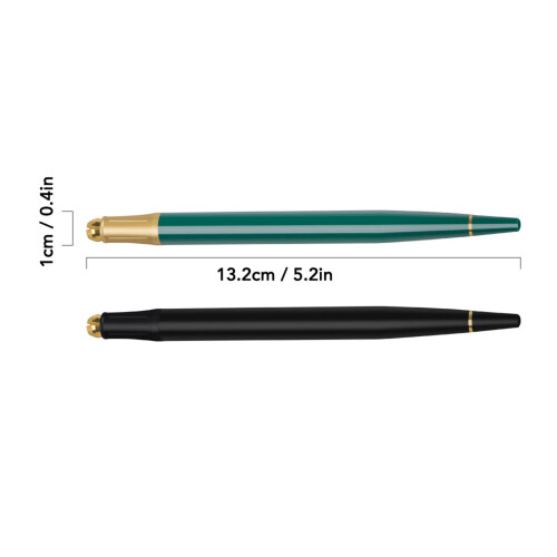 2er Pack Microblading-Pen 13,2  1 cm Schwarz-Aluminium 1