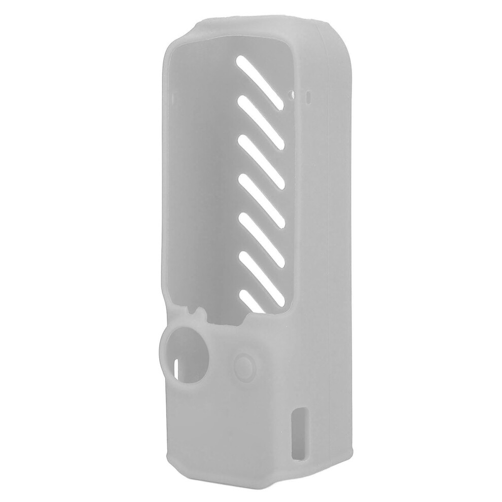 Silicone Case For Osmo Pocket 3 Action Camera Anti Scratch Non Slip Hollow Out Heat Dissipation Holes Protective Sleeve Cover Grey 9411314263356