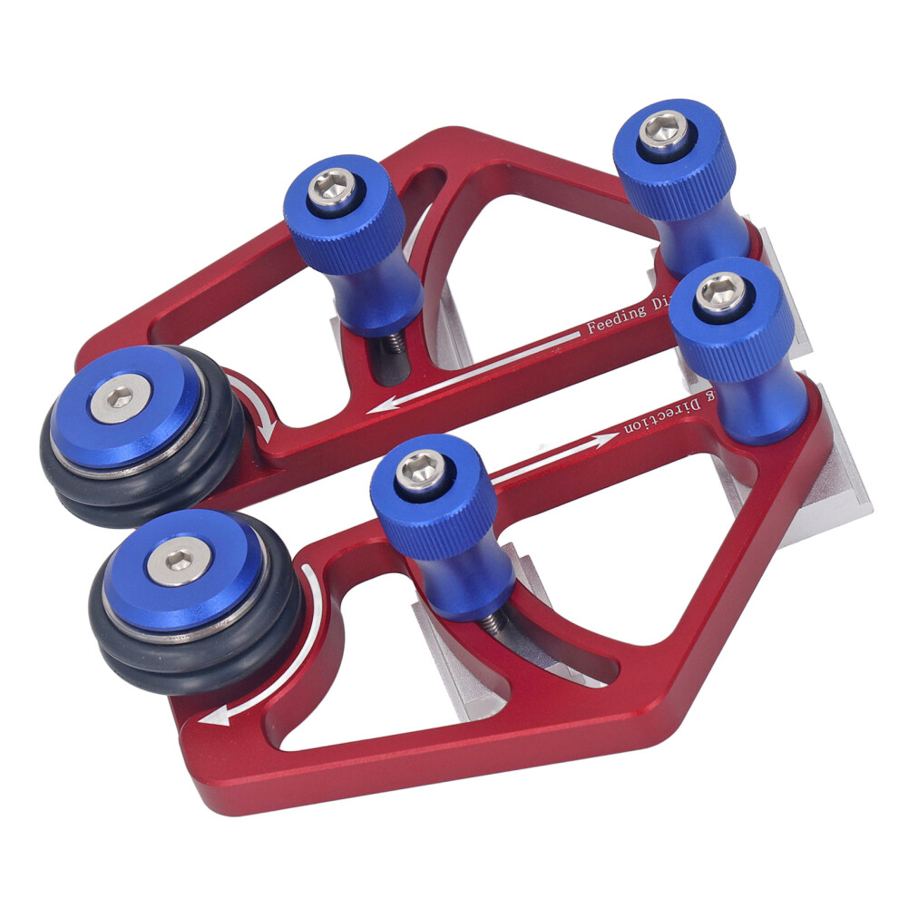 Woodworking Bearing Stock Feeder With Sliding Blocks Table Saw Feed Guide Roller Featherboard Feeding Tool 5031314263428