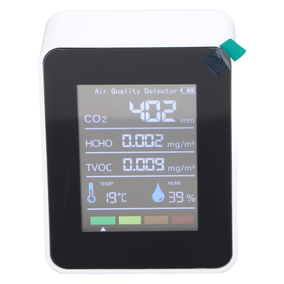Air Quality Monitor 5 in 1 CO2 TVOC HCHO Temperature Humidity Detector LCD Display Air Quality Tester