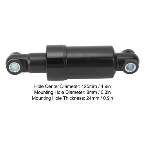 125 mm hinterer Stoßdämpfer 750 lb schwarzes Aluminium 1