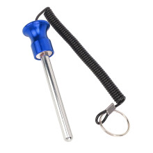blauer Gewichtsstapel-Stift 10 mm 100 mm mit Lanyard-Sicherung