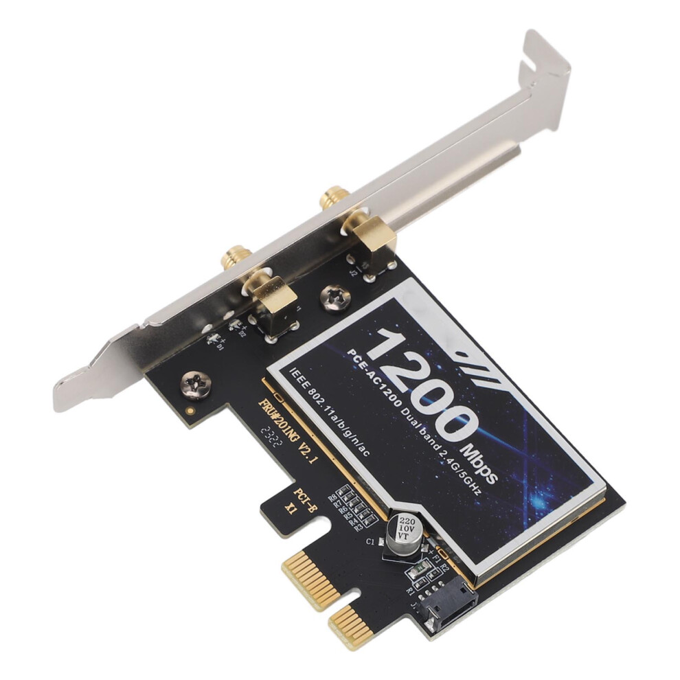 Pcie Wireless Network Card Dual Band Desktop Gigabit Network Card 1200Mbps Bluetooth4.2 Pcie Wireless Adapter For Laptops 6931314270411