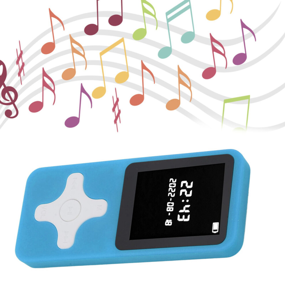 Mp3 Player Tooth 5.0 1.77In Lcd Screen Portable Hifi Music Player With Fm Radio Recorder Alarm Clock Electronic Book With 8Gb Memo Blue 8441314271175