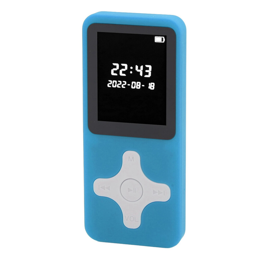 Mp3 Player Tooth 5.0 1.77In Lcd Screen Portable Hifi Music Player With Fm Radio Recorder Alarm Clock Electronic Book No Memory Car Blue 3751314271095