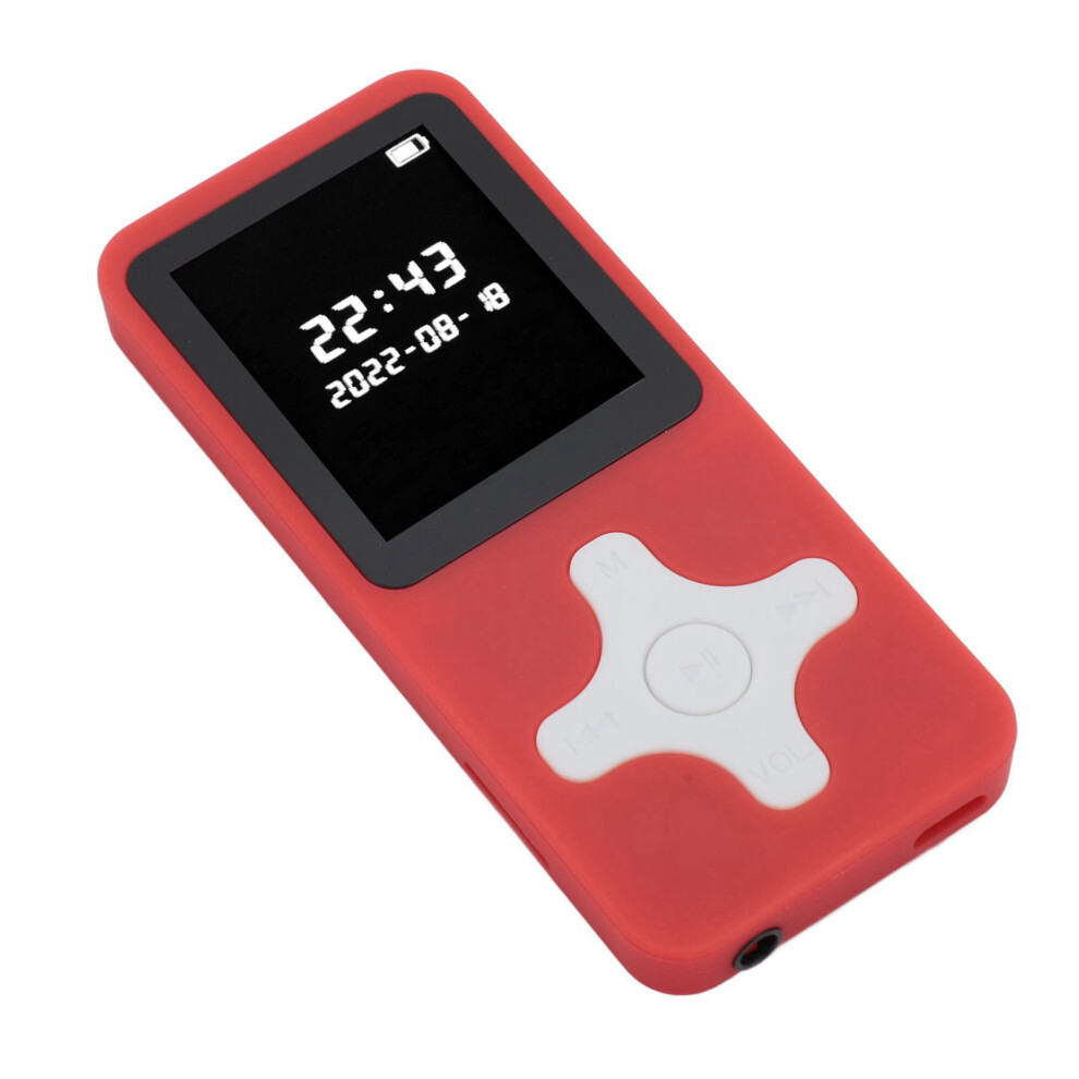 Mp3 Player Bluetooth 5.0 1.77In Lcd Screen Portable Hifi Music Player With Fm Radio Recorder Alarm Clock Electronic Book With 64Gb Memo Red 4931314271083