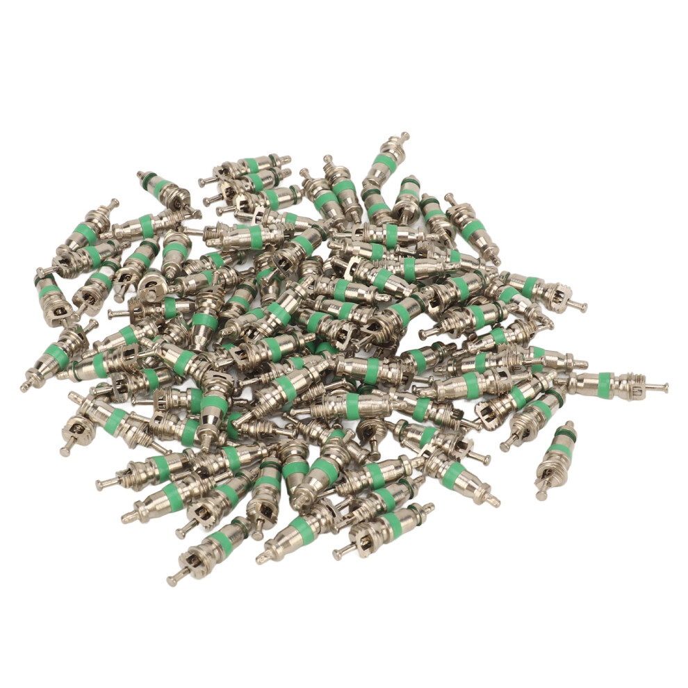 100Pcs Air Conditioning Valve Core R12 American Valve Core With Rubber Ring For Car Green 6951314273953