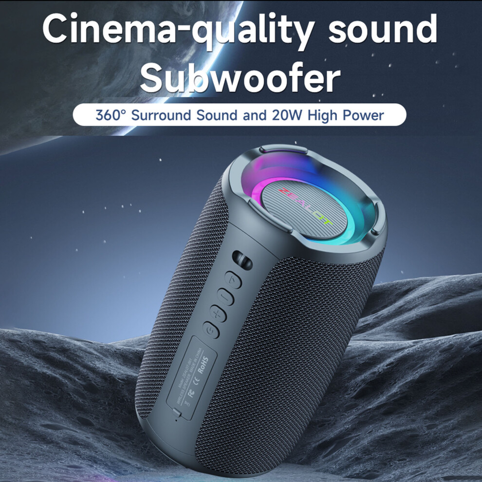 ZEALOT S61 Wireless BT Speaker Subwoofer Portable Cinema-level HiFi Bass FM Radio Speaker Outdoor-image-OPC-PHQT5VB-NEW