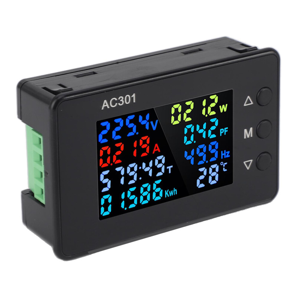 Ac Voltage Current Meter Digital Display Voltmeter High Accuracy Electricity Usage Monitor 50Â300V 0Â20A KwsâAc301l 7891314278086