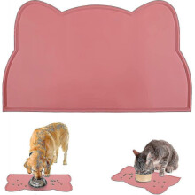 Cat Food Mat, Silicone Waterproof Dog Food Mat, Non-skid Spill Proof Pet Feeding Mat for Food And Wa Banmo