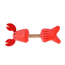Wood Polygonum Cat Teether Stick Plush Cat Dental Care Chewing Toys Kitten Tooth Cleaning Toy Interactive Molar Rod Cat Toy